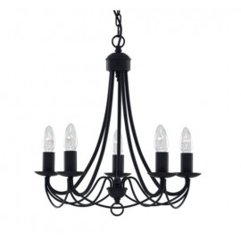 Lexi Lighting-Zanzibar Chandelier – Antique Brass / Black / Satin Chrome